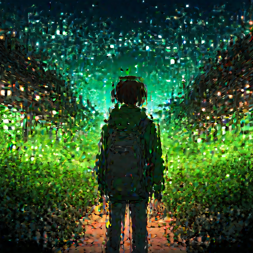 green miyagi walks through the ark settlement. makeshift shelters, a communal garden under grow lights, a water filtration system built from salvaged eco drop parts. children play with toys made from circuit boards. hope exists here, fragile but real.