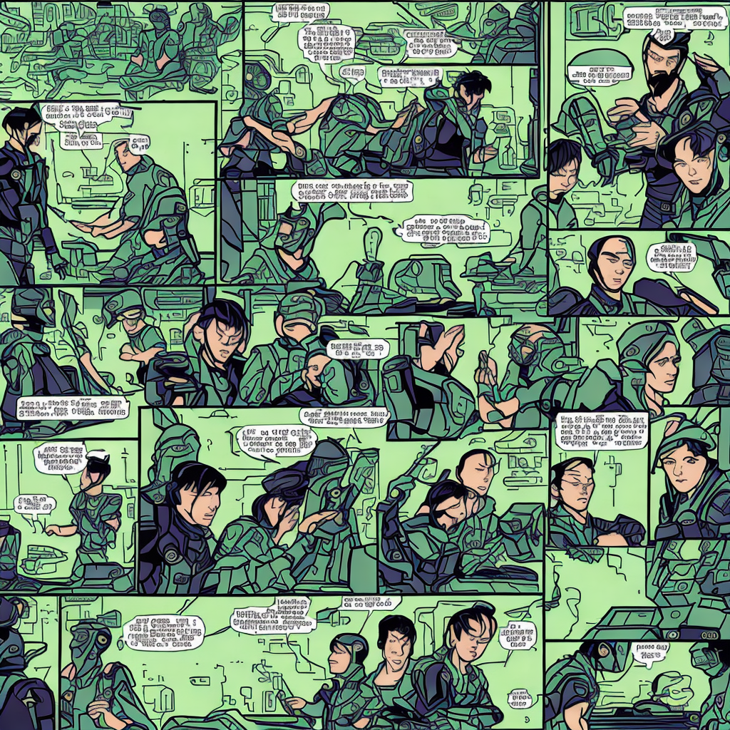 green miyagi searches the command center. walls of servers, decades of data, the complete history of the operation. one terminal shows a live feed of the ark's campfire lights in the distance. another shows the tattoo's signal history — every location green miyagi has ever visited, mapped and catalogued.